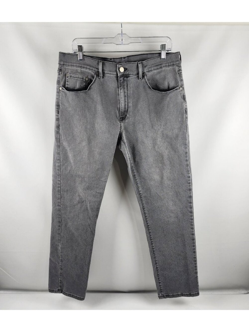 Mott & Bow Jeans Mens 35x29 Gray Slim Stone Denim